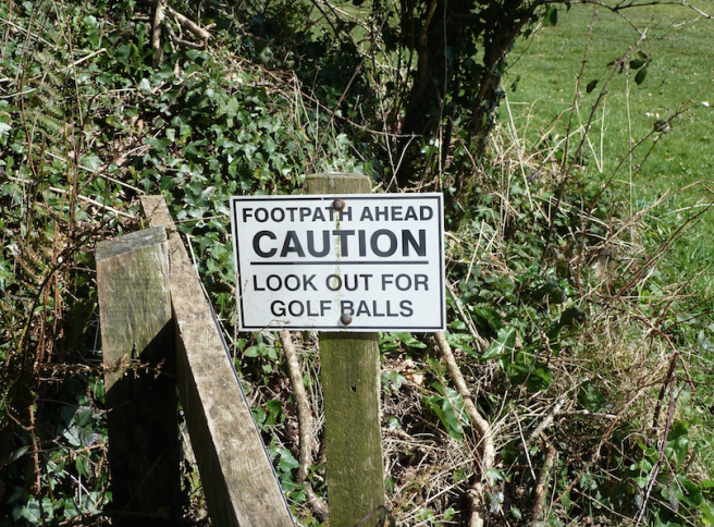 Beware of Golf Balls